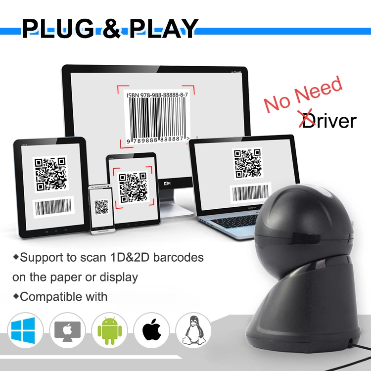 Hot Sale 2D Scanning Platform Desktop Barcode Scanner