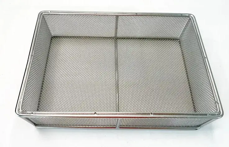 High Temperature Pressure Steam Plasma Stainless Steel Mesh Sterilization Baskets