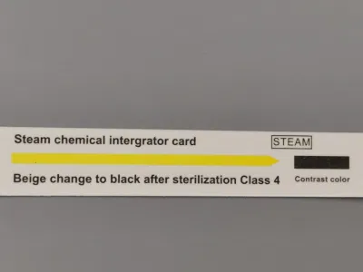 Scheda di striscia indicatrice di materiale in carta di grado medico per autoclave Striscia di indicatore chimico autoclavabile Sterilizzazione a flusso di autoclave medica approvata